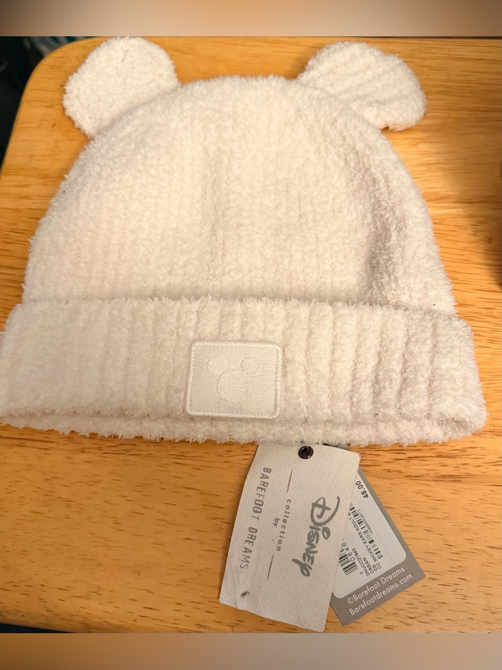 Barefoot Dreams Cream Fuzzy Hat Disney Collab!